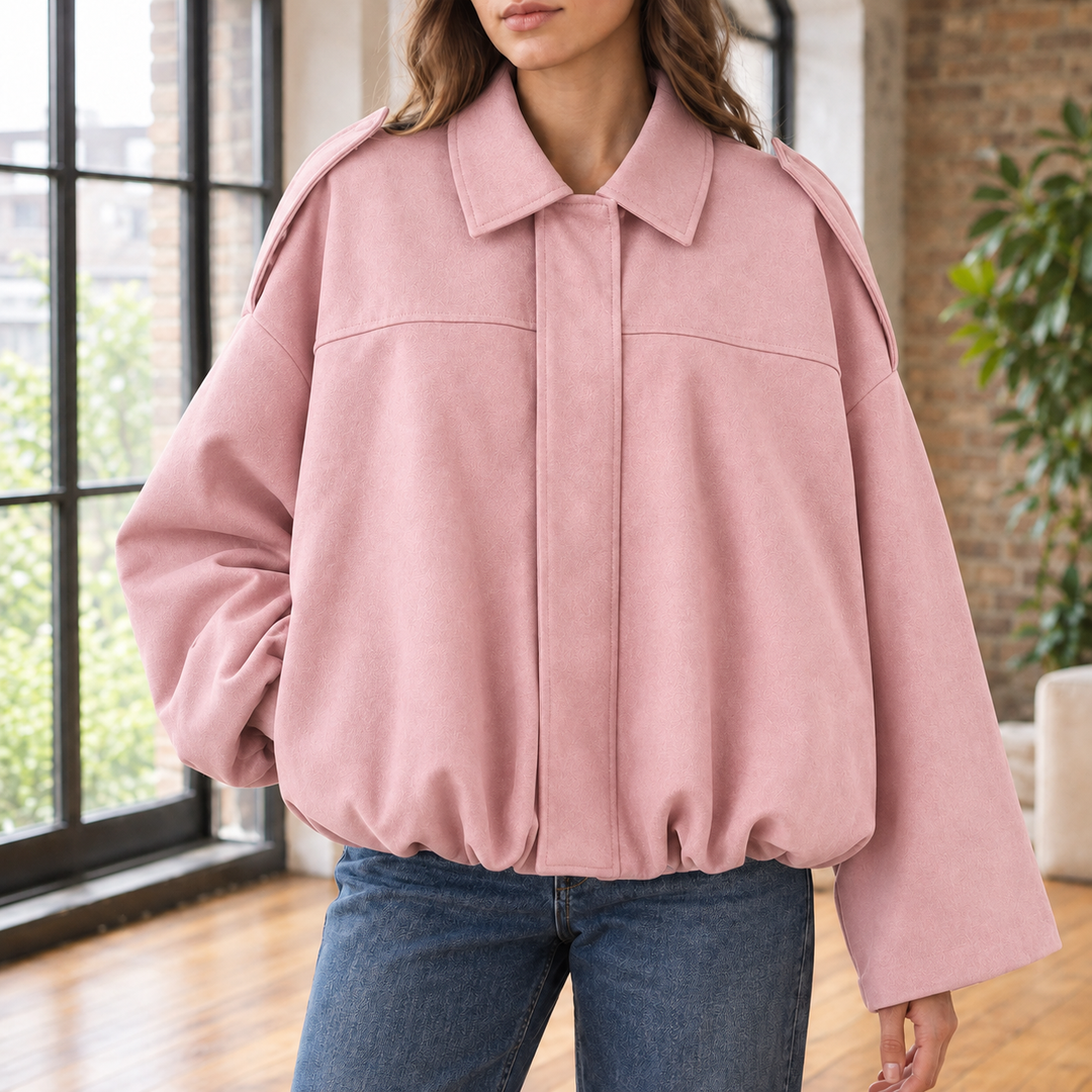 Pearl | Black Suede Cropped Pilot Jacket