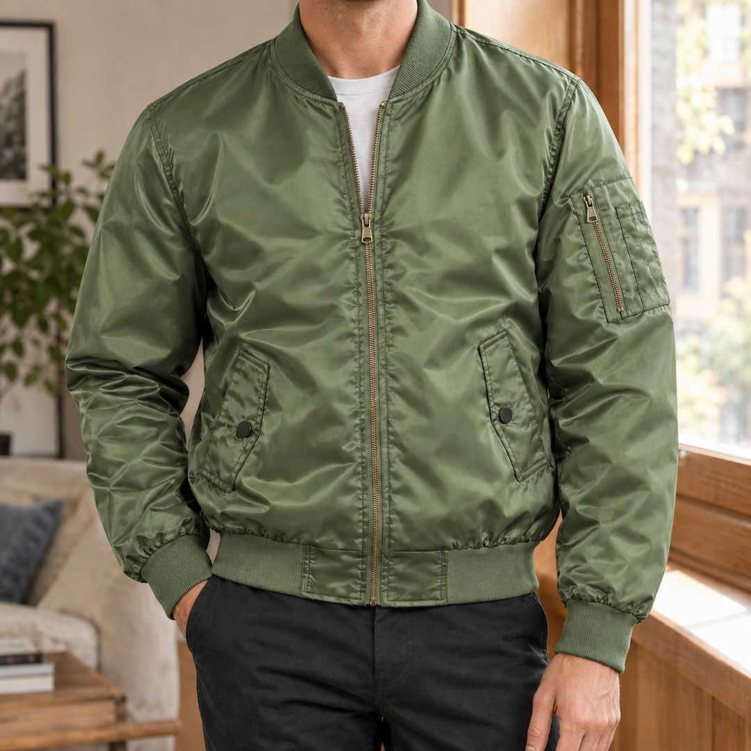 Tobias | Flight-Inspired Bomber Jacket with Sleeve Pocket