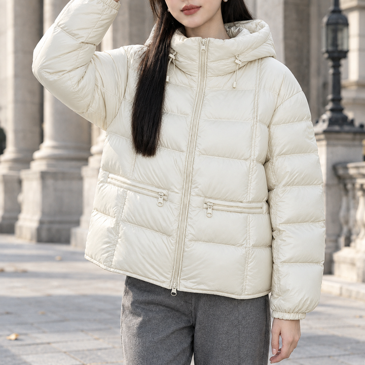 Adalyn | Duck-Down Hooded Puffer Jacket