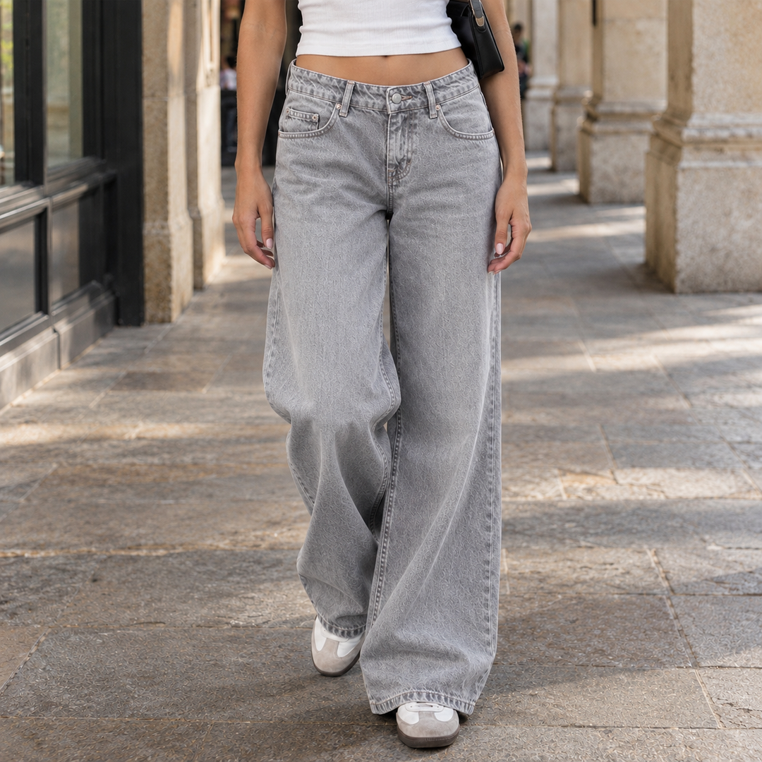 Marisol Wren | Low-Rise Wide Leg Jeans