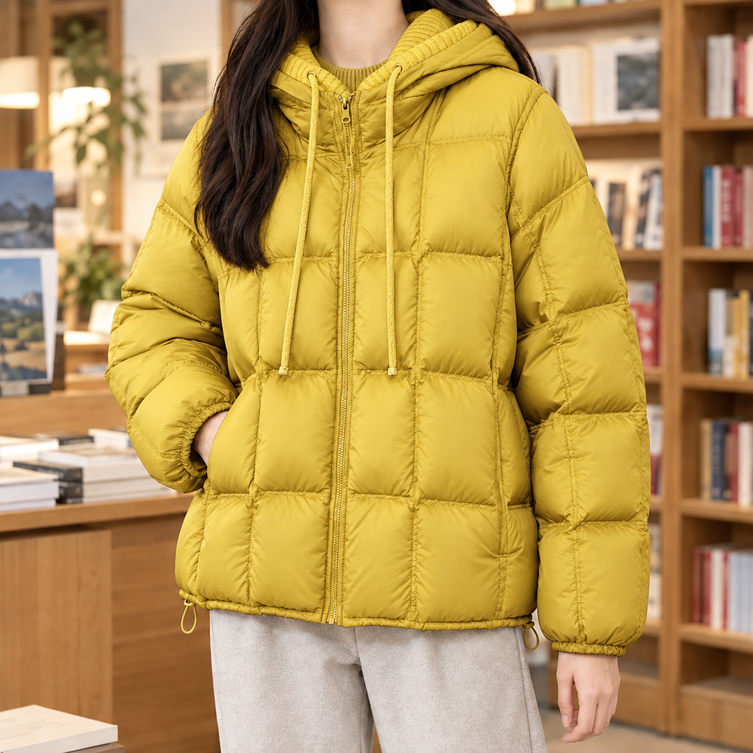 Solene | Duck Down Quilted Jacket with Hood