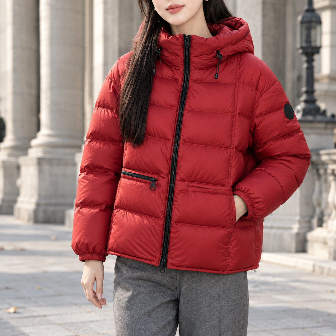 Adalyn | Duck-Down Hooded Puffer Jacket