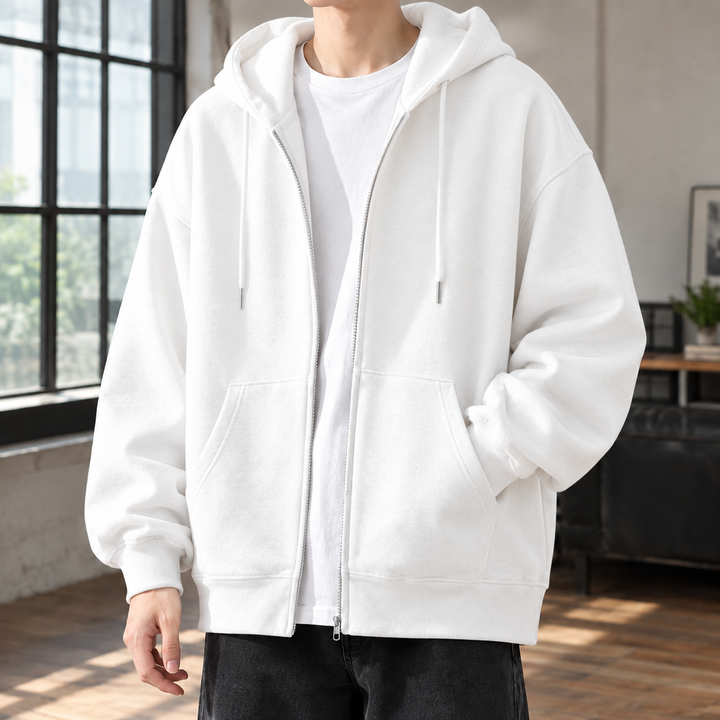 Adrian | Zip Front Oversized Hoodie