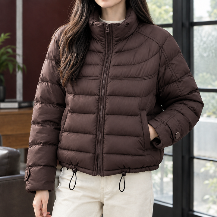 Isadora | Duck Down Cropped Quilted Jacket