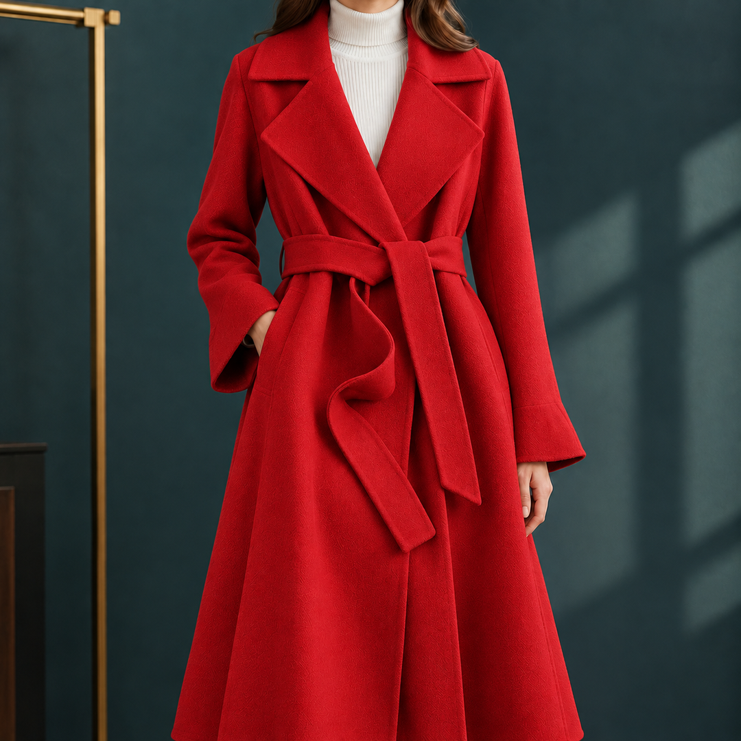 Odalys Marchetti | Belted Wrap Wool Coat