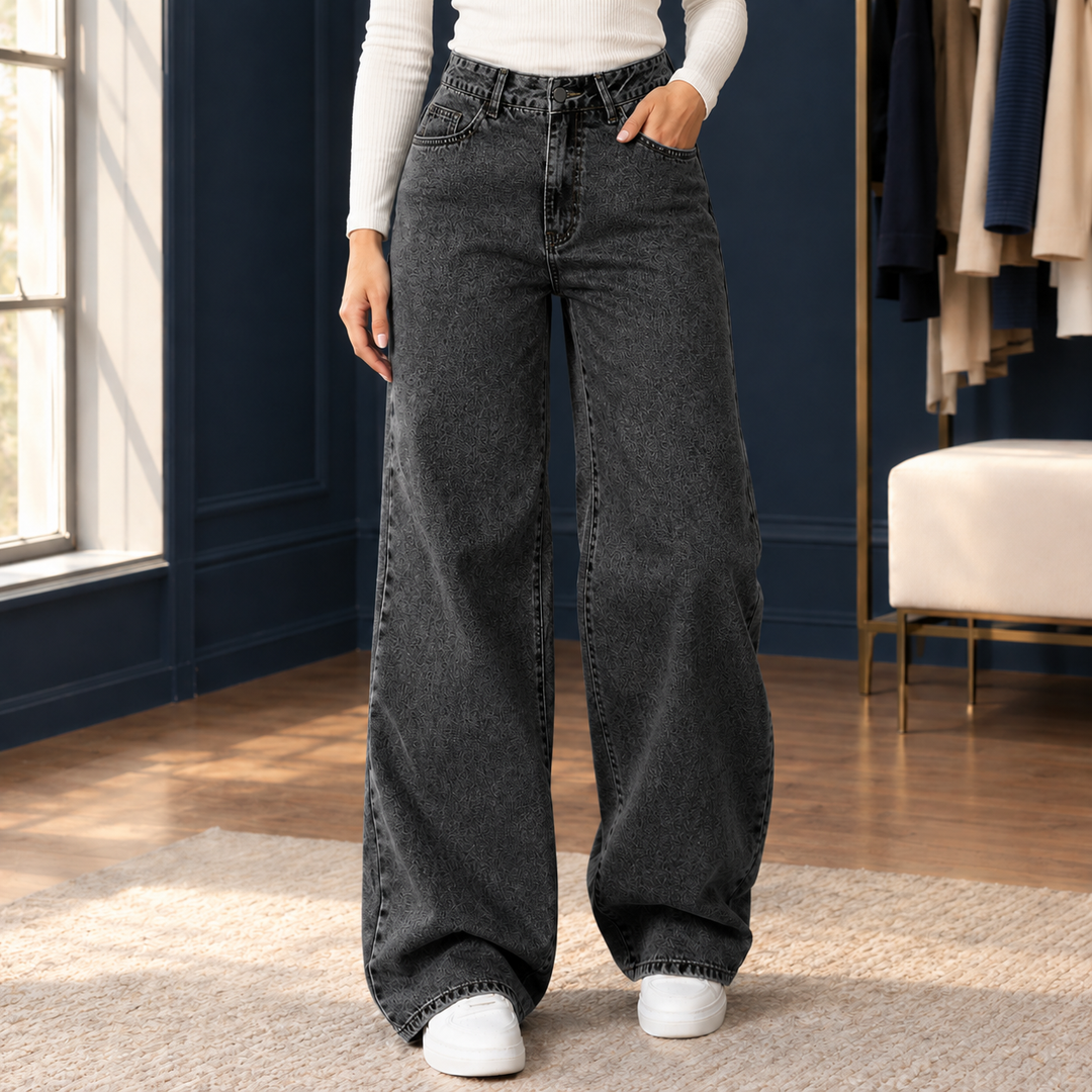 Delphine Rose | High-Rise Wide Leg Mom Jeans