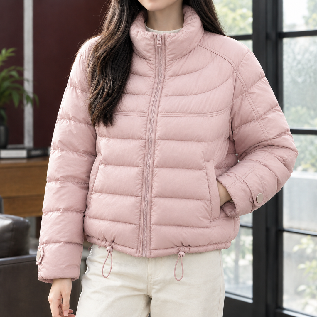 Isadora | Duck Down Cropped Quilted Jacket
