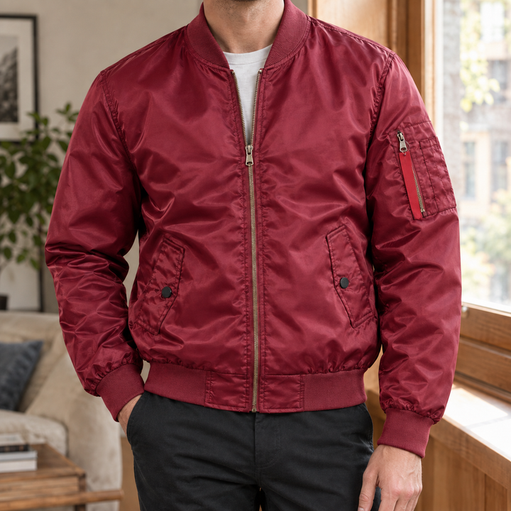 Tobias | Flight-Inspired Bomber Jacket with Sleeve Pocket