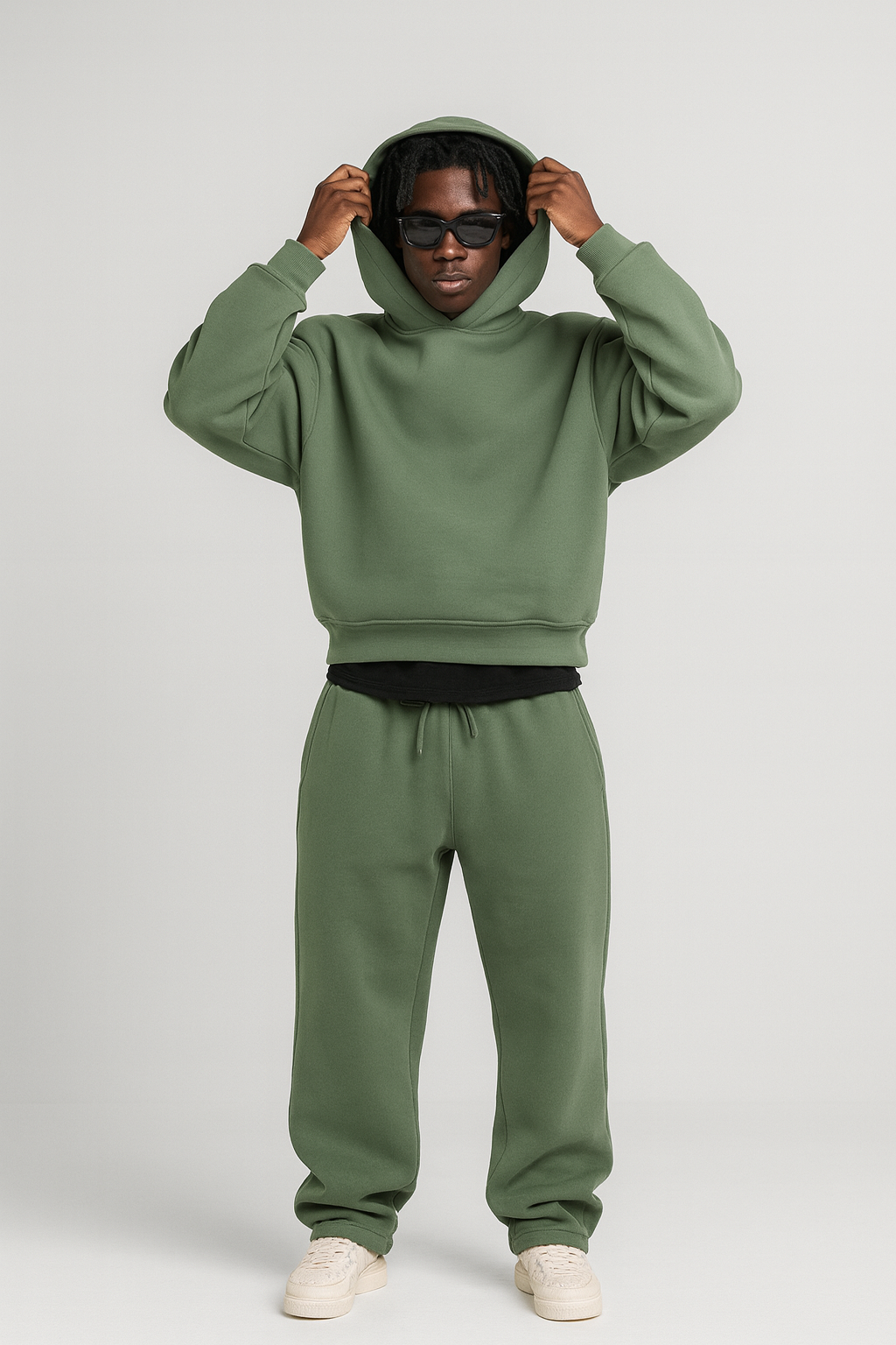 Cole | Knit Tracksuit with Pullover Hood