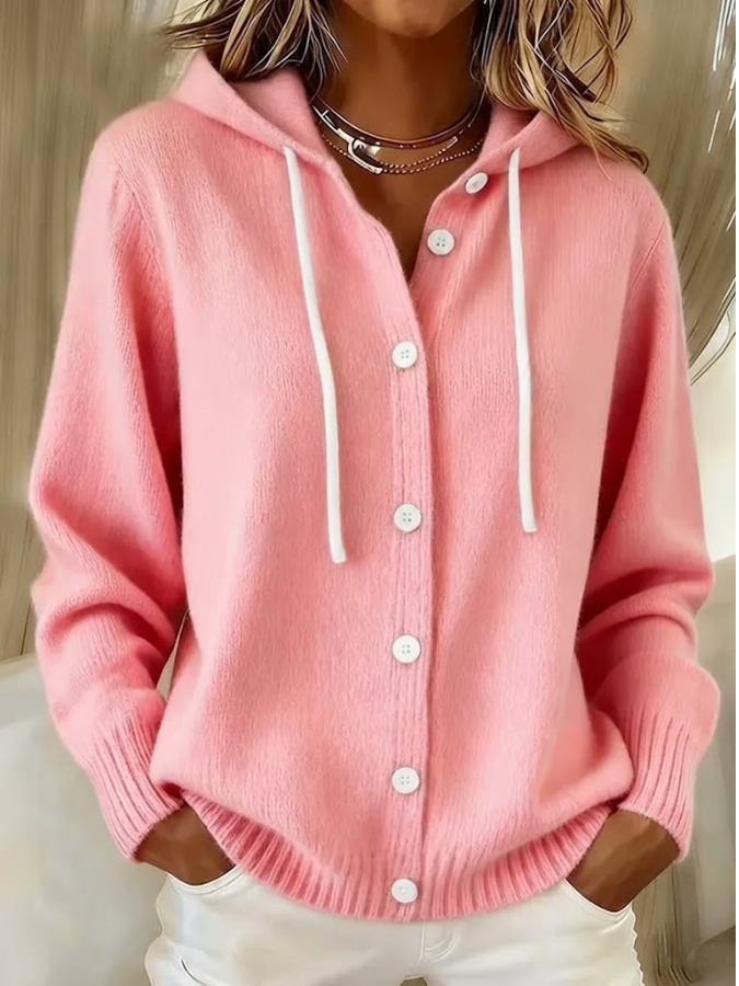 Gabriela | Ribbed Oversized Hooded Cardigan