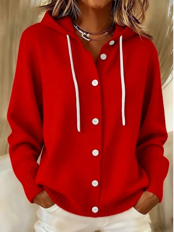 Gabriela | Ribbed Oversized Hooded Cardigan