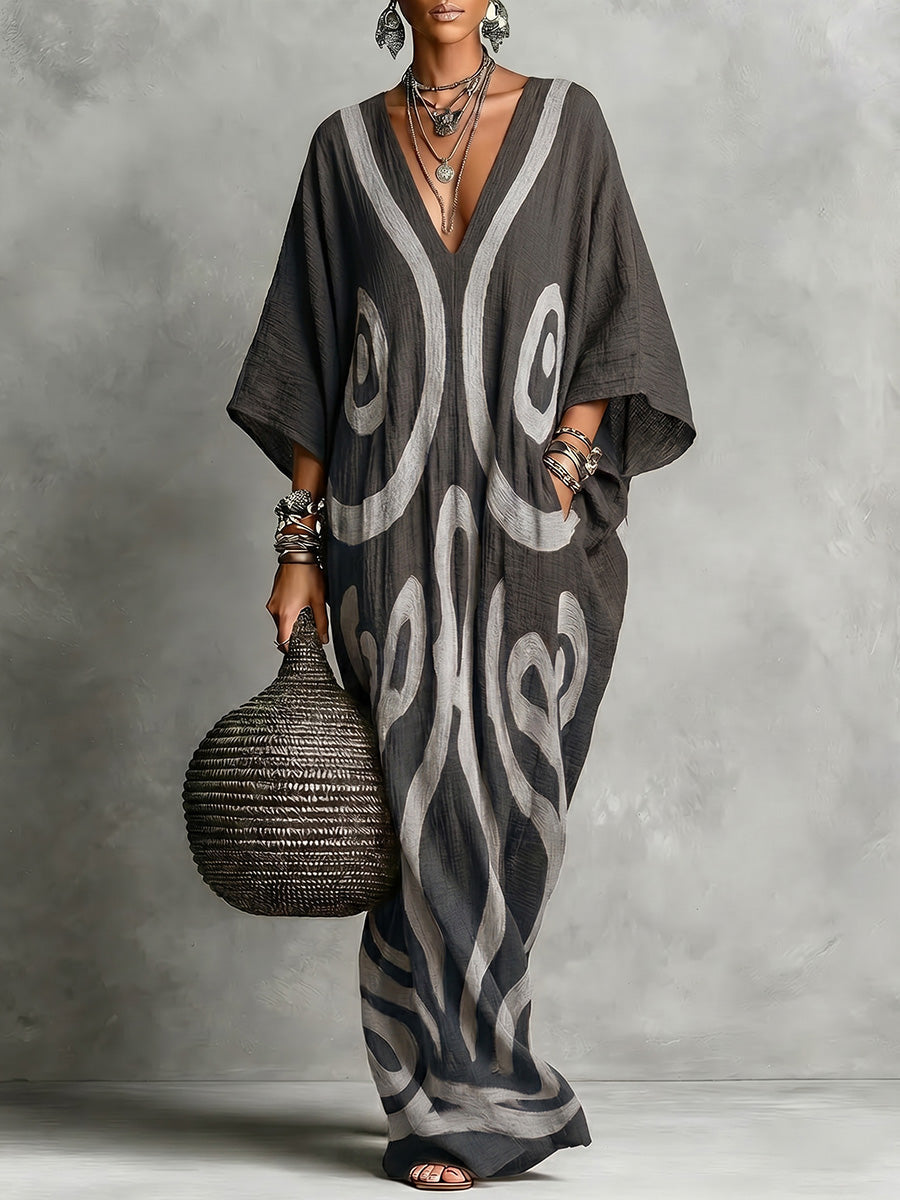 Willa | Long Sleeve V-Neck Maxi Dress