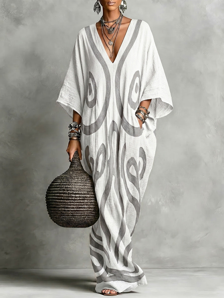 Willa | Long Sleeve V-Neck Maxi Dress