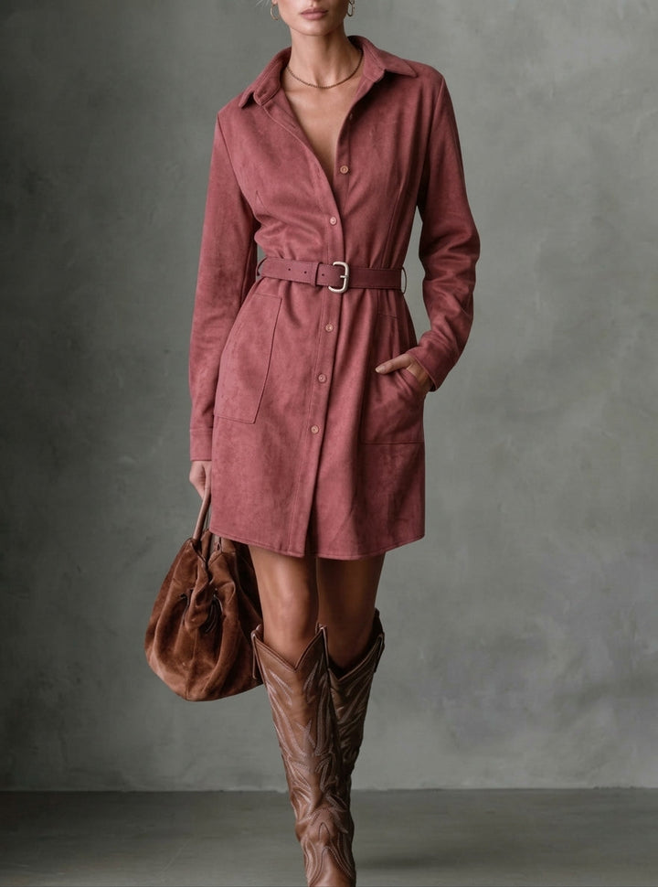 Josephine Rae | Suede Midi Coat Dress