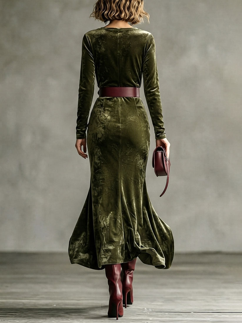 Vesper | Velvet Mermaid Maxi Dress