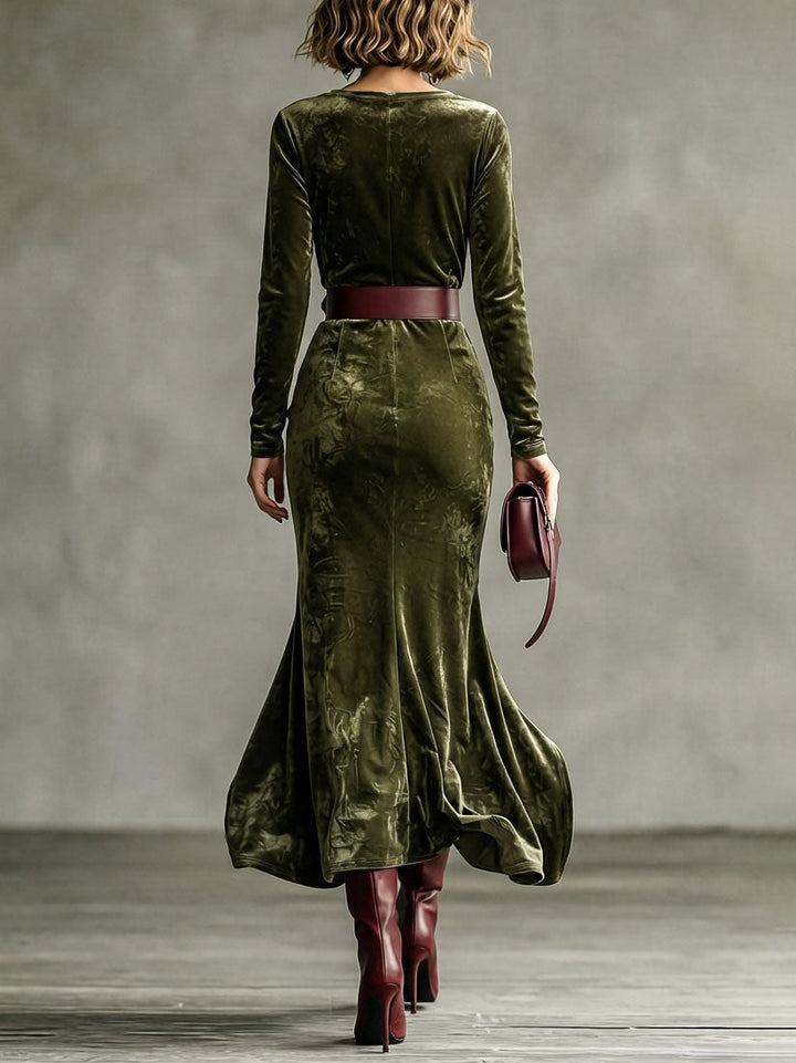 Vesper | Velvet Mermaid Maxi Dress