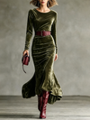 Vesper | Velvet Mermaid Maxi Dress