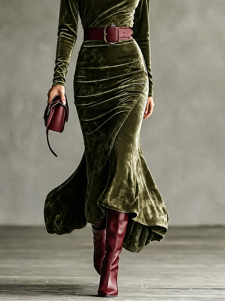 Vesper | Velvet Mermaid Maxi Dress