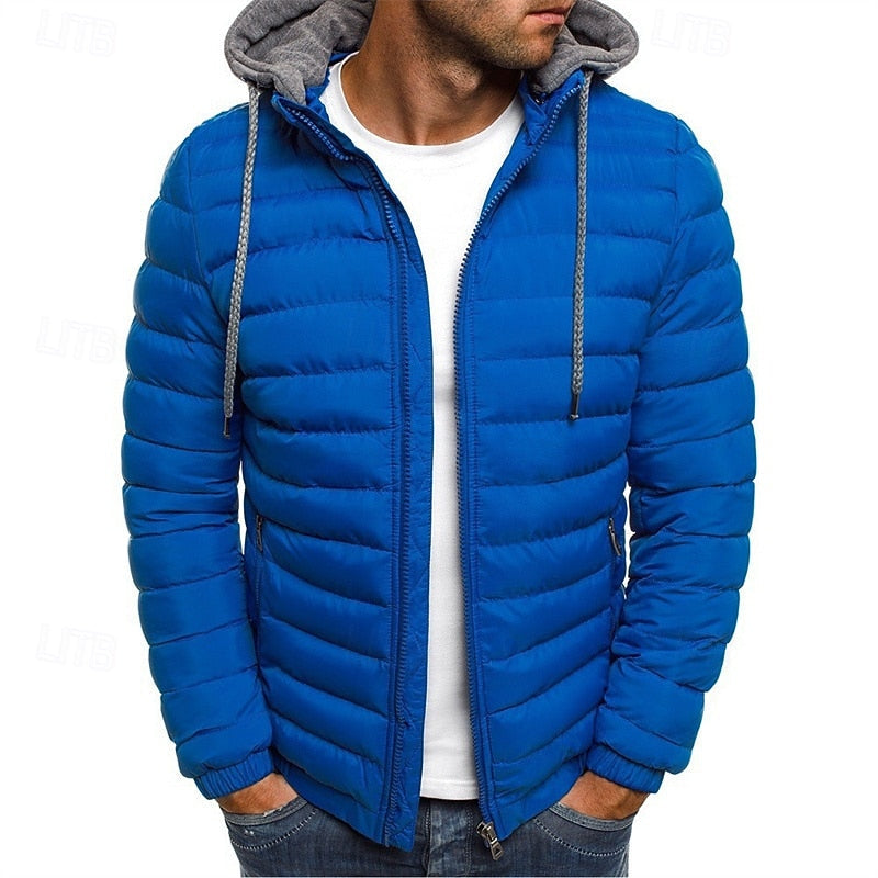 Braxton | Men's Quilted Puffer Jacket with Removable Hood
