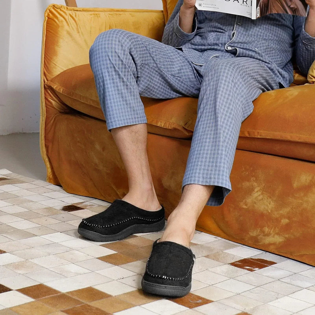 Marcus | Faux Fur-Lined House Slippers