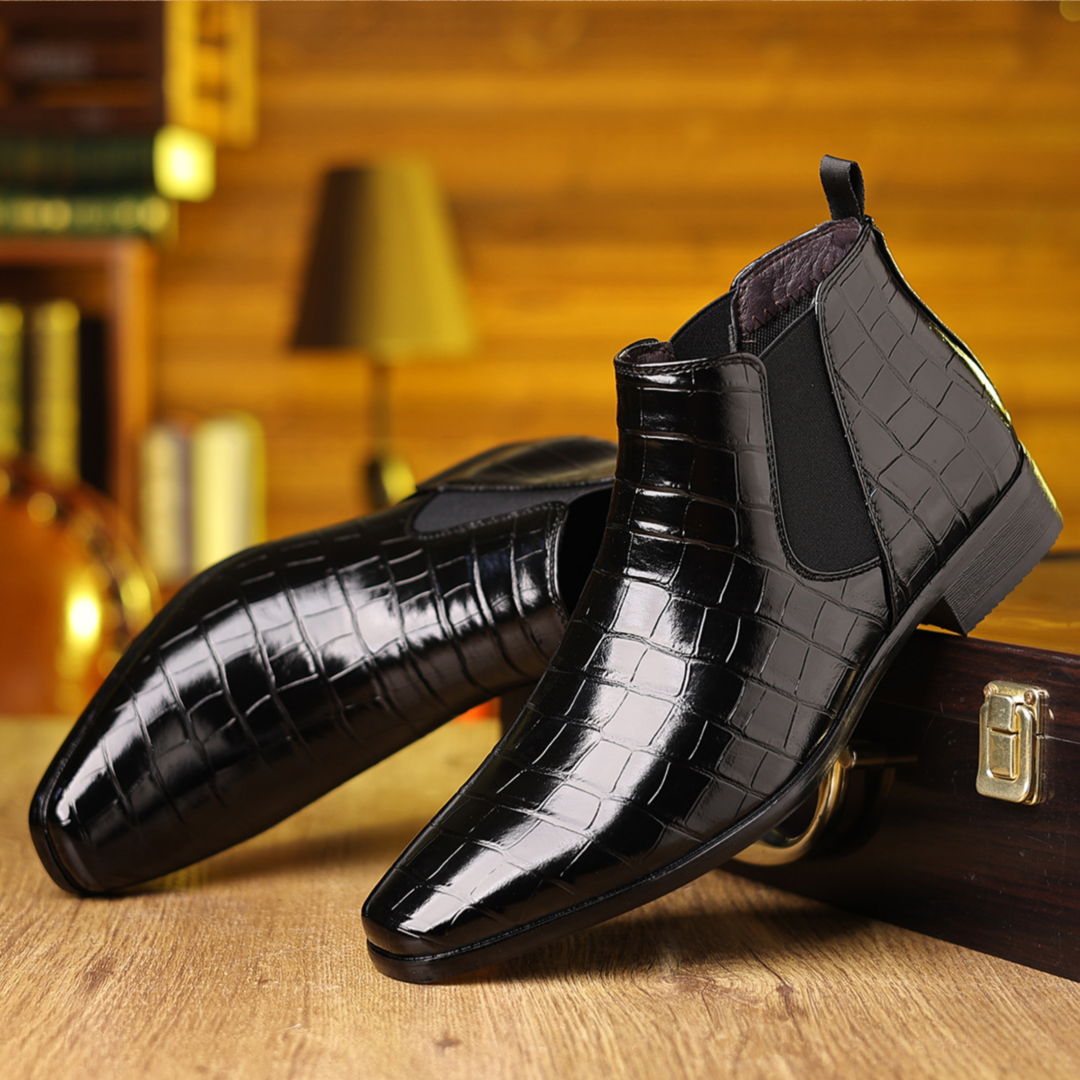 Elias | Croc-Embossed Chelsea Boots