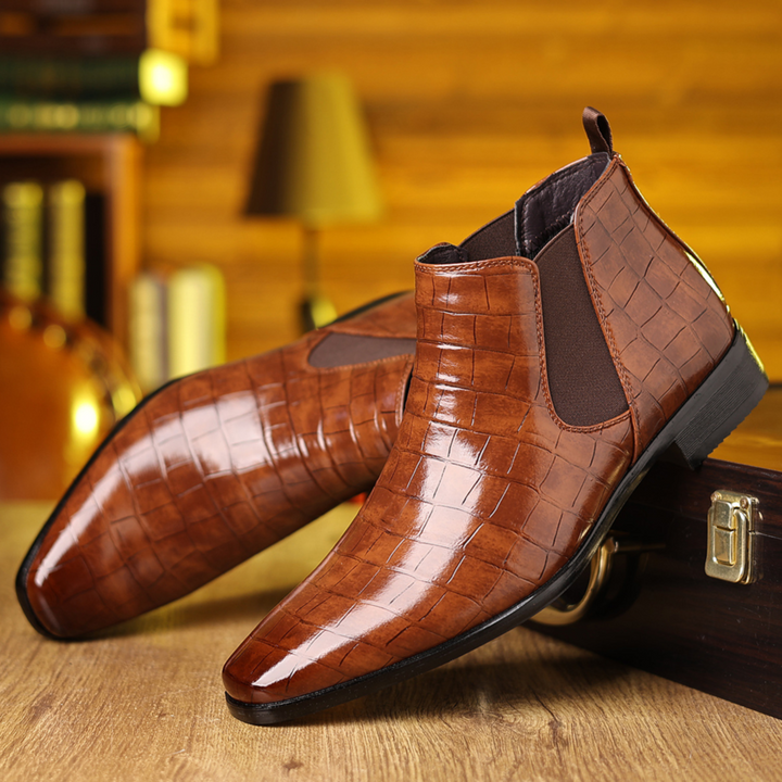 Elias | Croc-Embossed Chelsea Boots