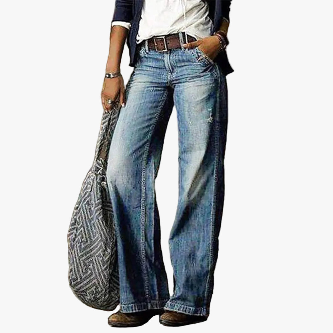 Delaney | High-Rise Wide Leg Mom Jeans