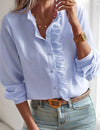 Isabelle Marchetti | Ruffle Front Button-Up Work Blouse