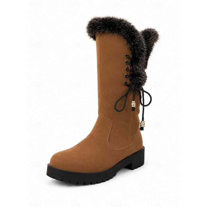 Vivienne | Knee-High Winter Boots with Plush Trim